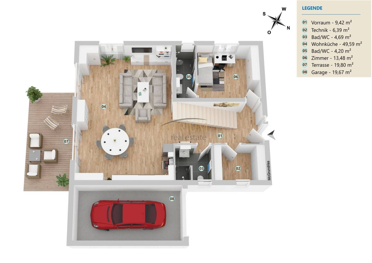 180m² 6-room single-family house (ready for floor coverings) in Straßhof an der Nordbahn