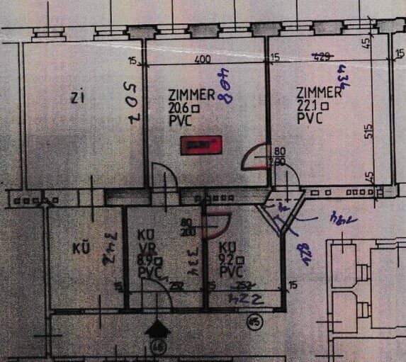 Q18 2.5 room old building apartment with generous design freedom