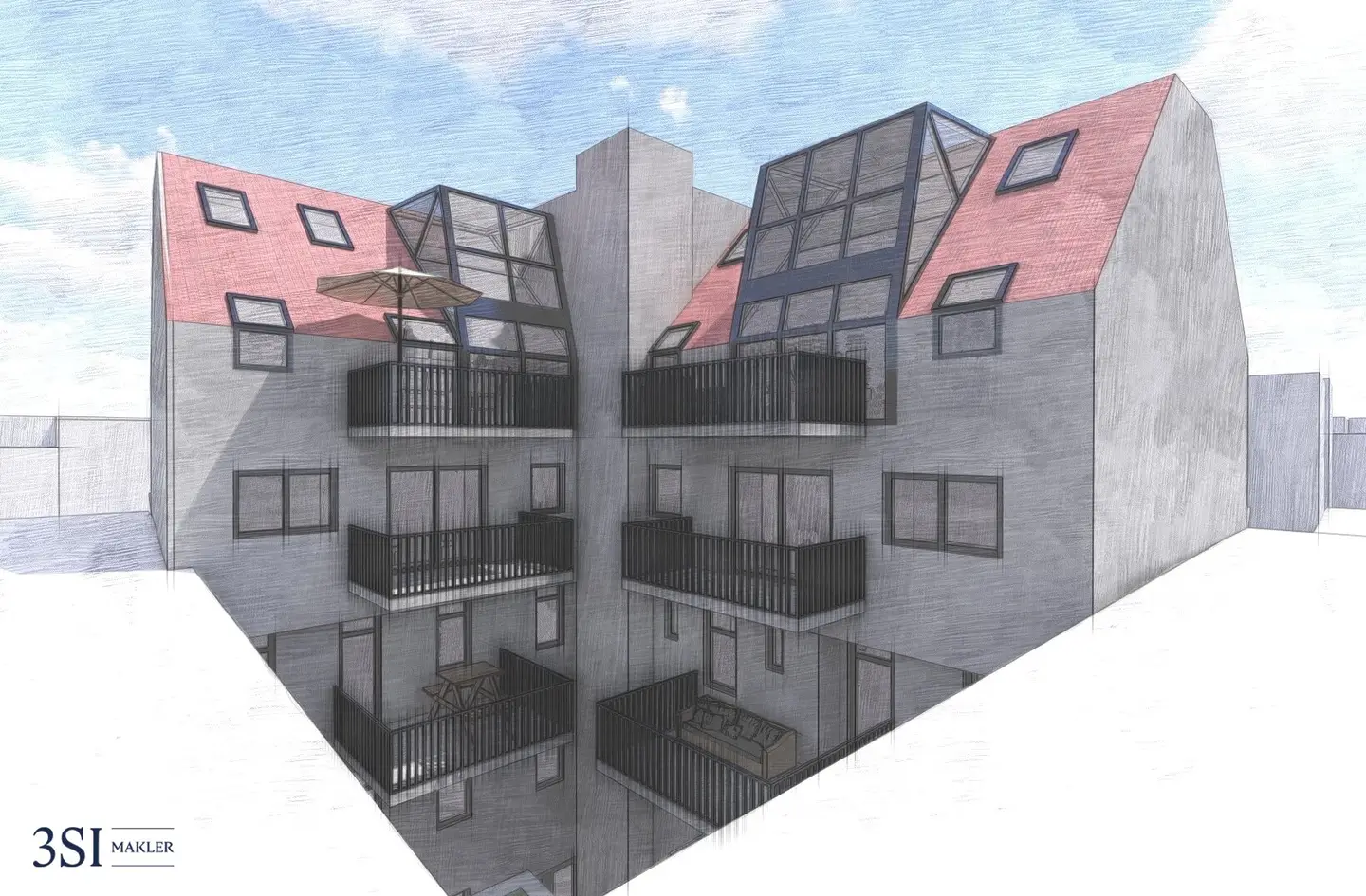 Apartment with approved attic development