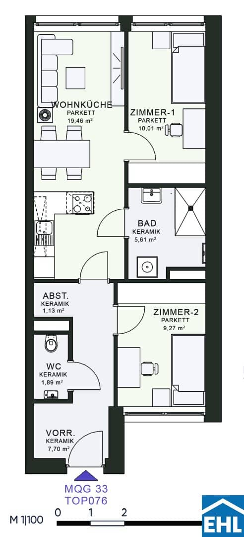 Apartment first occupancy opposite trade fair