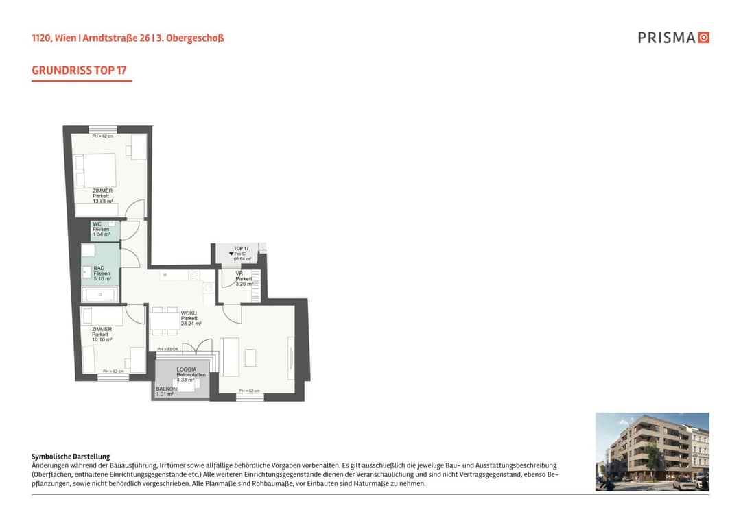 Brand new apartment with loggia and balcony near U4 U6