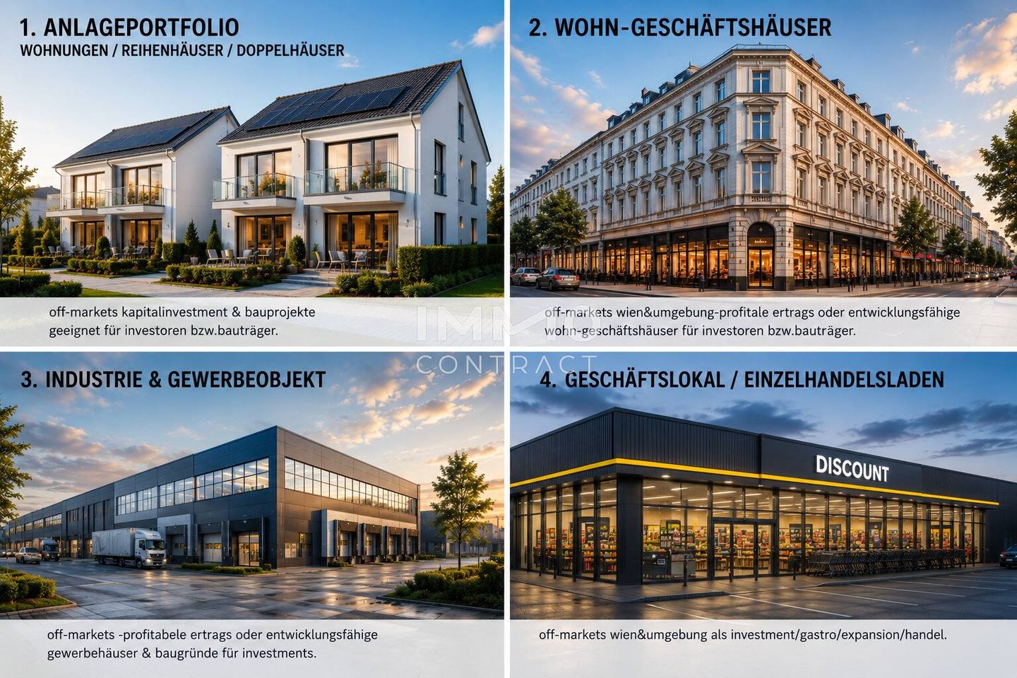 OFF-MARKETS I Immobilieninvestments | Bestands- oder Bauprojekte | Zukunftsorientierte Lagen | Alle Bundesländer
