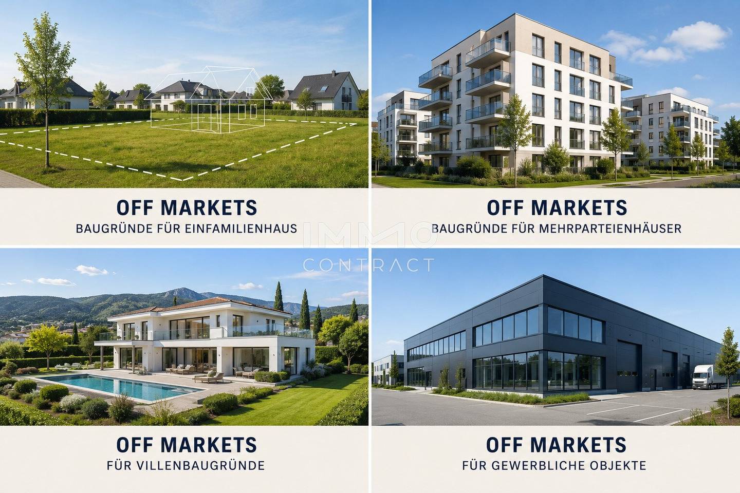 OFF-MARKETS I Immobilieninvestments | Bestands- oder Bauprojekte | Zukunftsorientierte Lagen | Alle Bundesländer