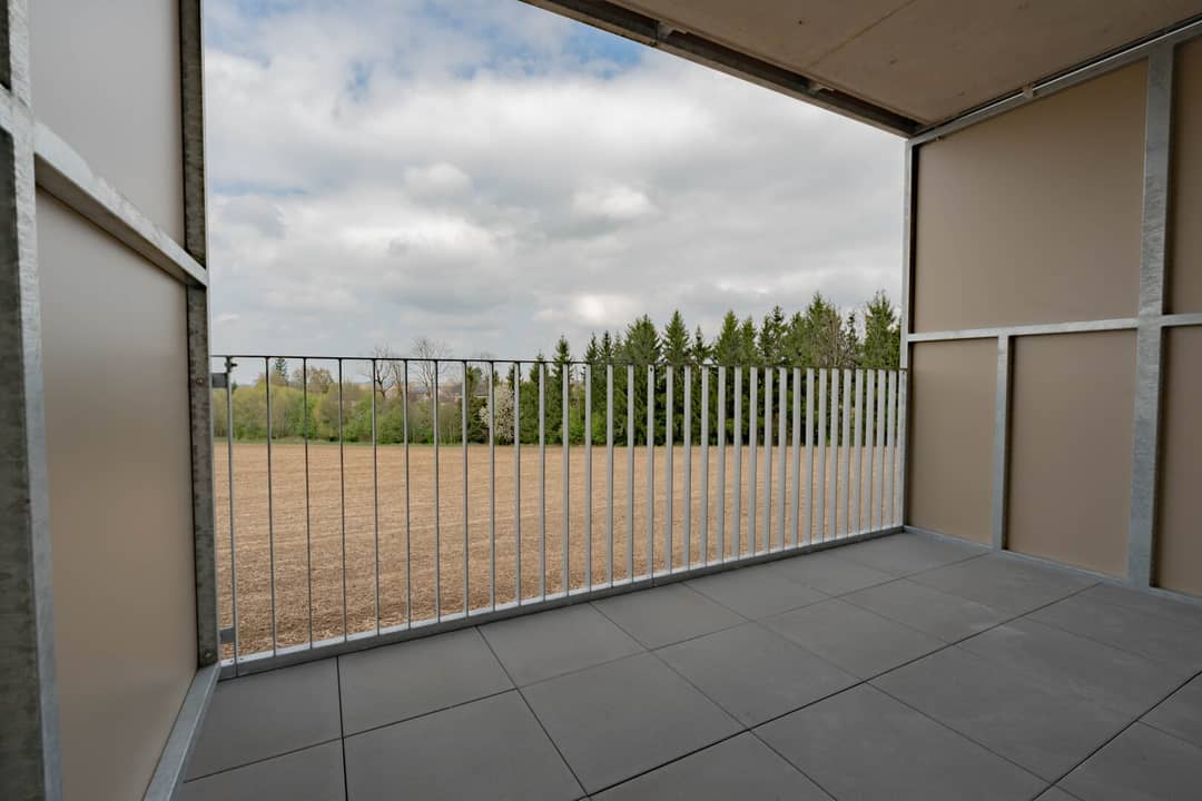 Newly built apartment balcony near city center