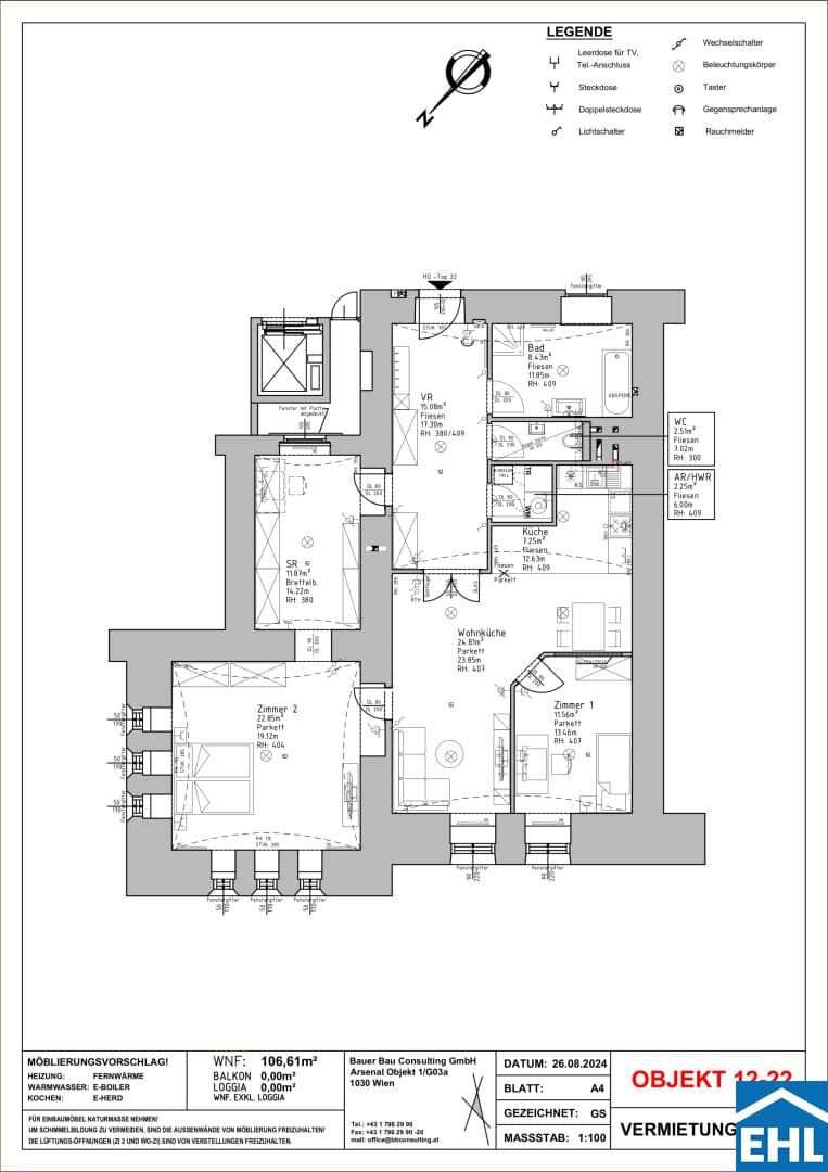 3-Zimmer-Wohnung Arsenal Wien