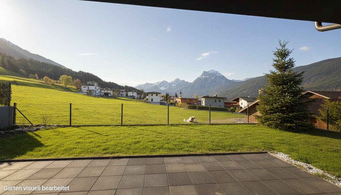 Apartment with garden and two terraces in a quiet location