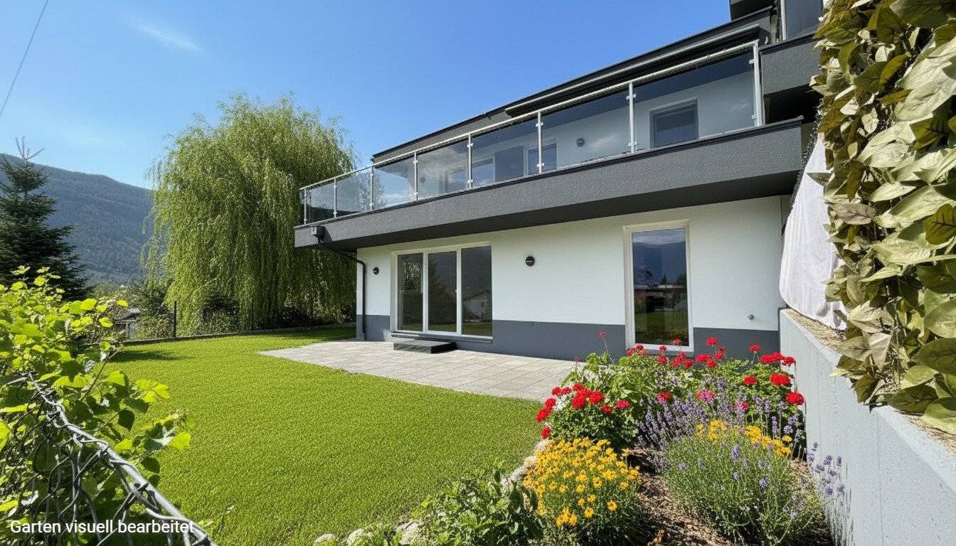 Apartment with garden and two terraces in a quiet location