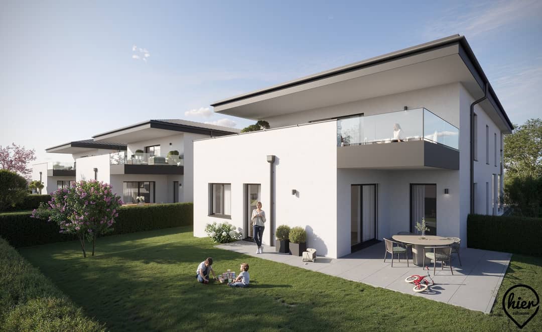 New build apartment with garden and terrace