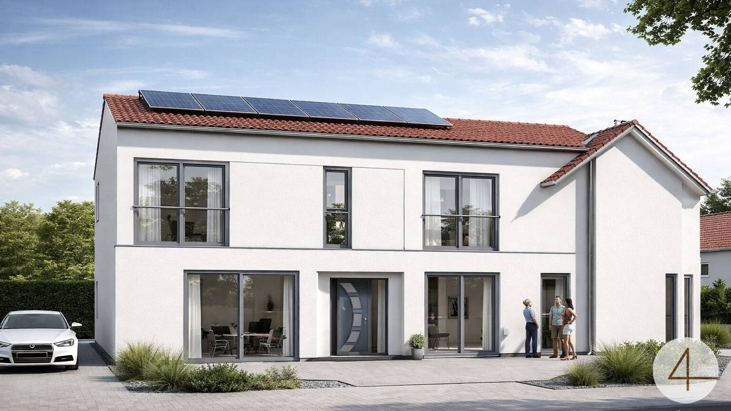 First occupancy Modern single-family house with cozy garden