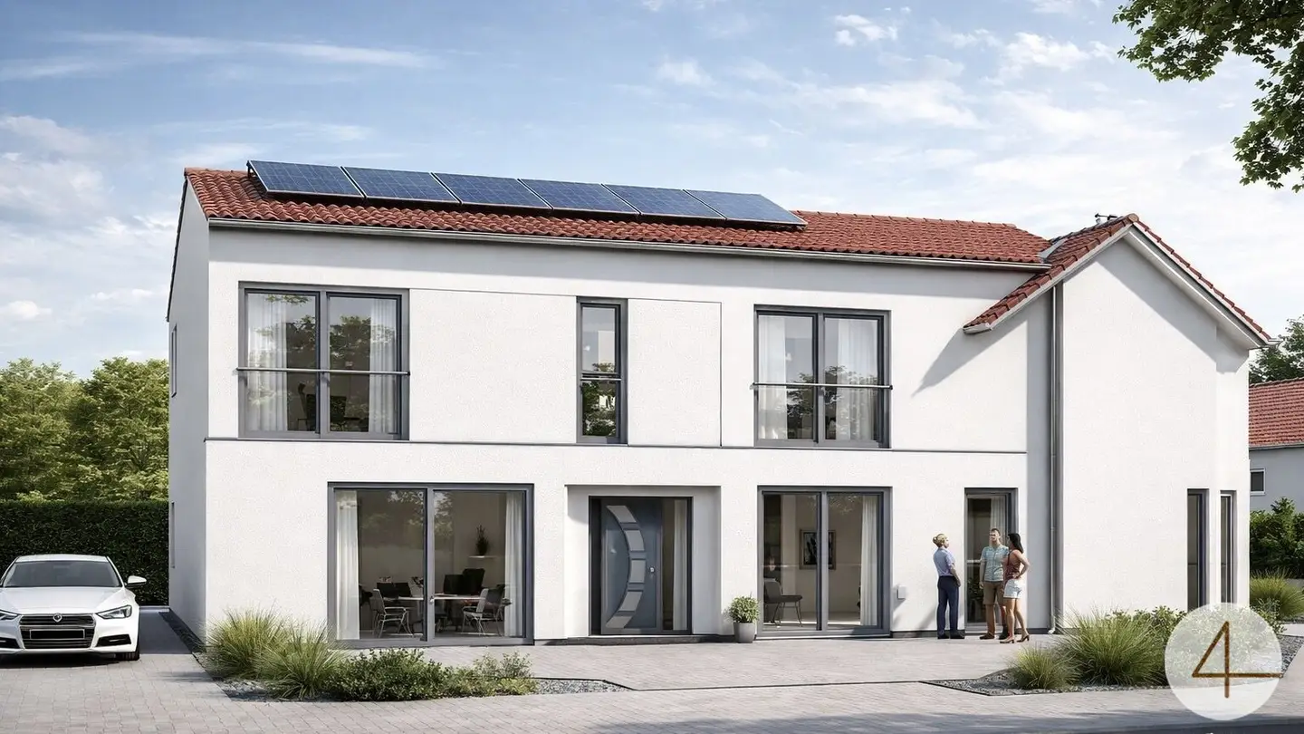 First occupancy Modern single-family house with cozy garden