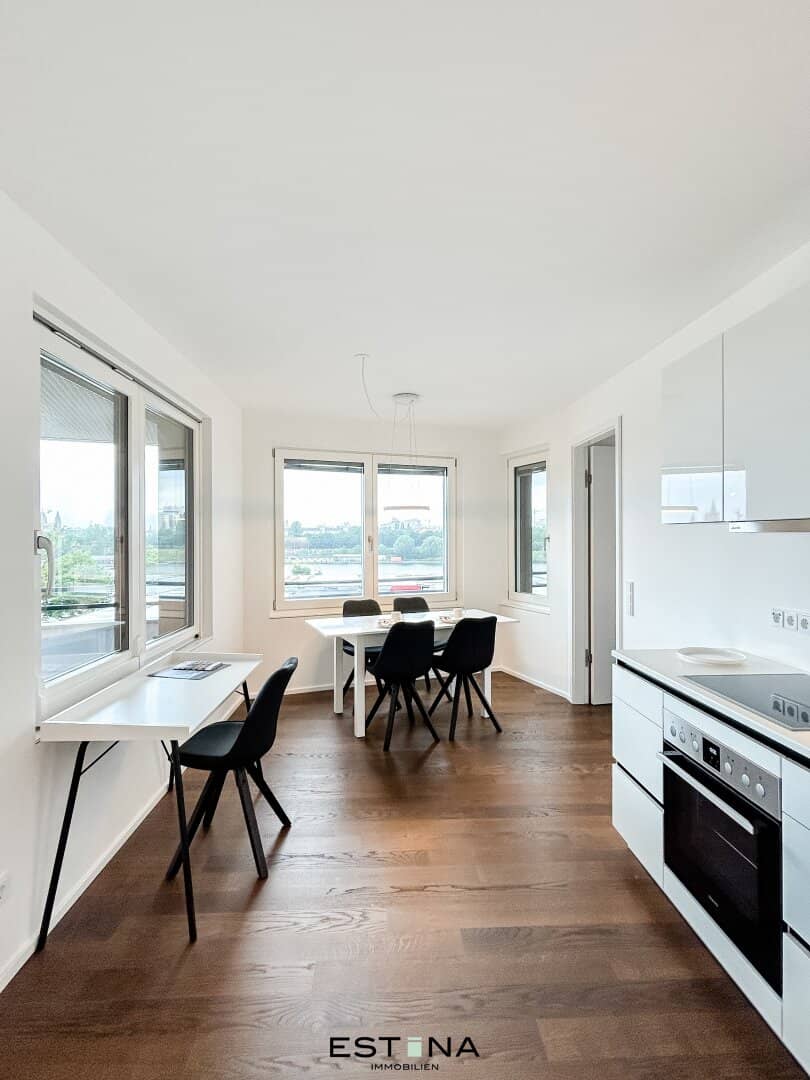 2 room apartment with unobstructed view of the New Danube