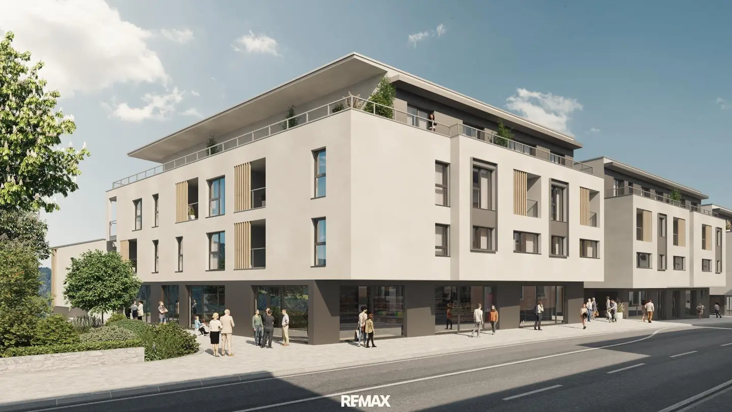 New build apartment with roof terraces in center
