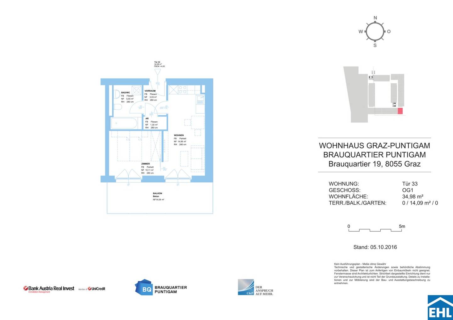 Neubau Wohnung im Brauquartier Terrasse Garten