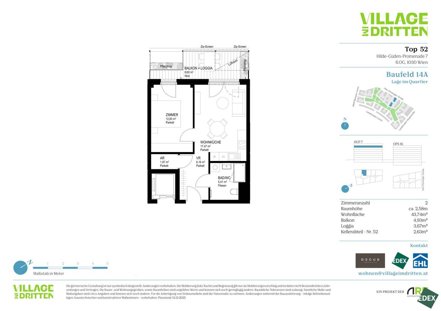 Village im Dritten 2-Zimmer Neubau
