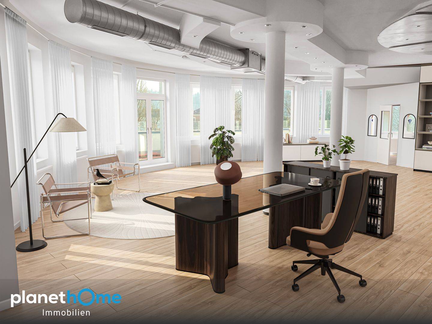 Penthouse mit zwei Dachterrassen offenem Raumdesign