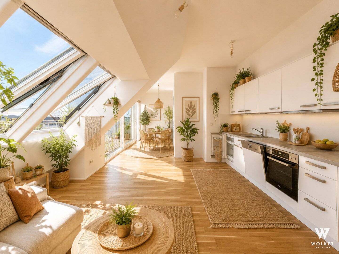 Helle Dachgeschosswohnung mit Terrasse nahe U3