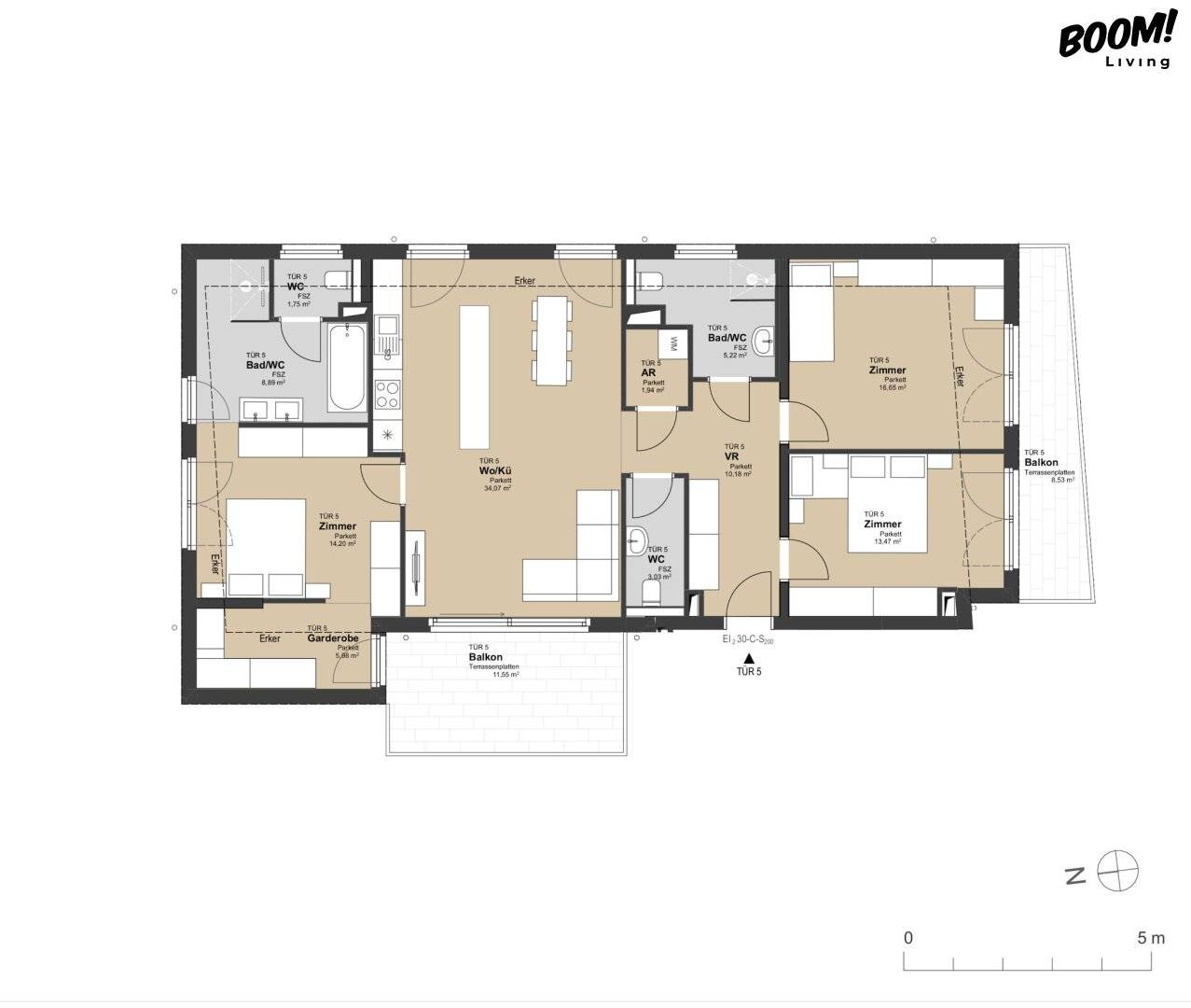 Wohnung Erstbezug zwei Terrassen mit Grünblick