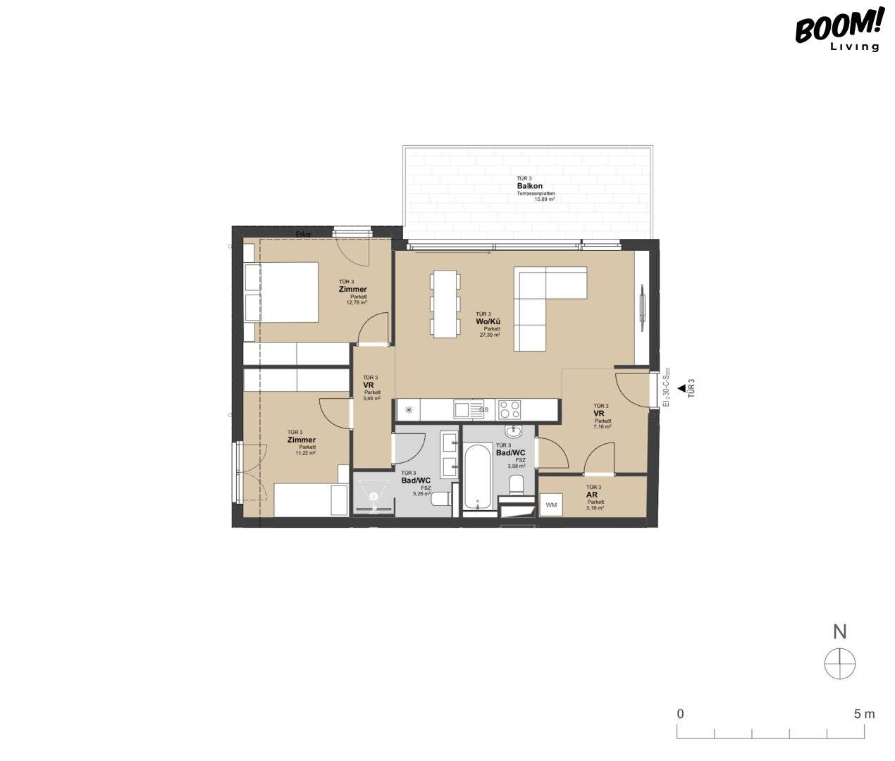 Neubau Wohnung mit Terrasse und Lift