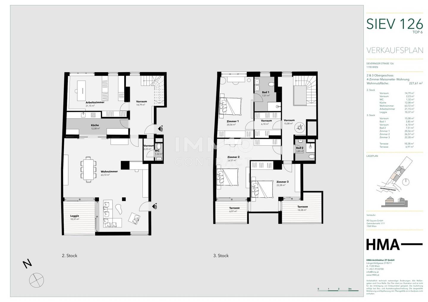 Maisonette apartment with geothermal energy and private garage