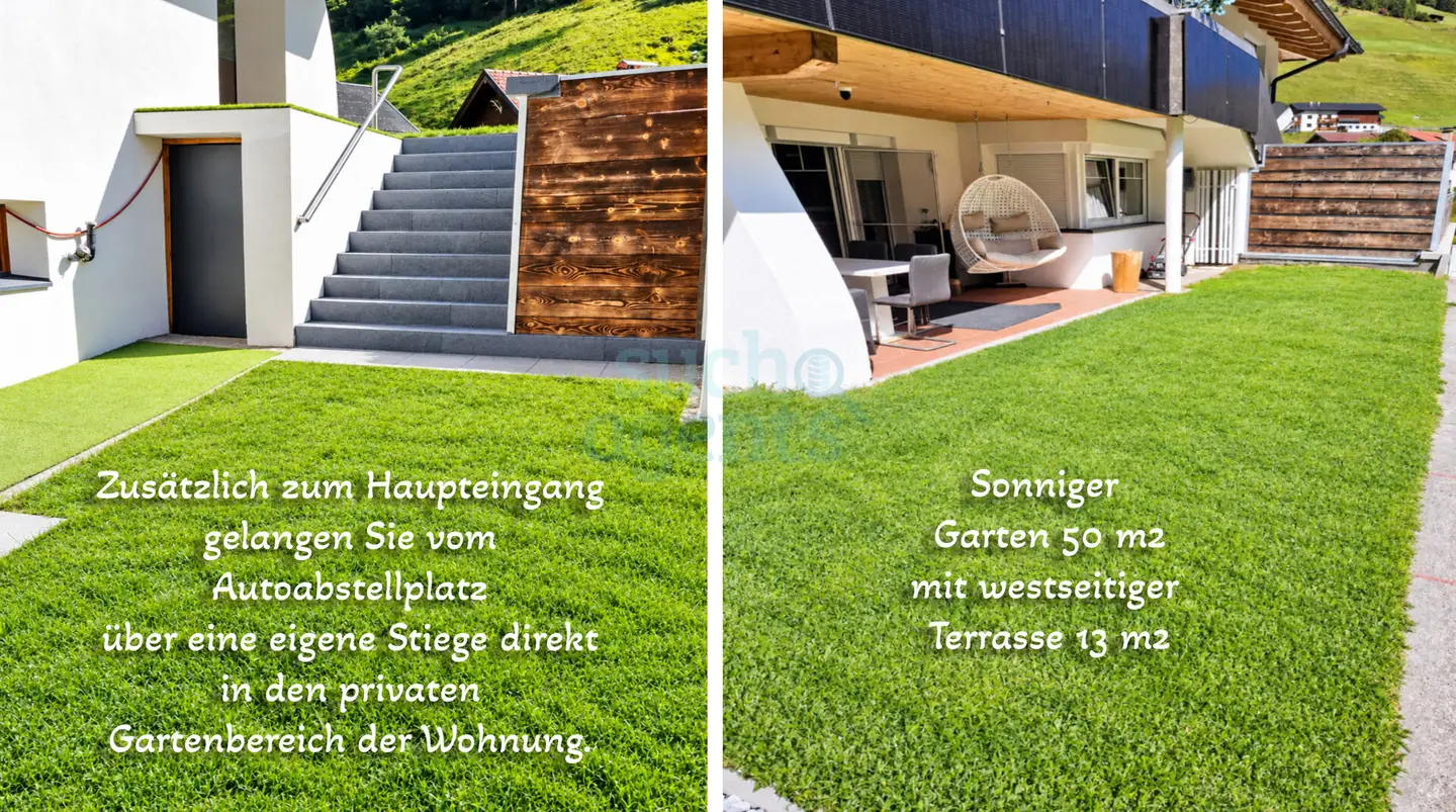 Renovated apartment in Schmirn with garden terrace