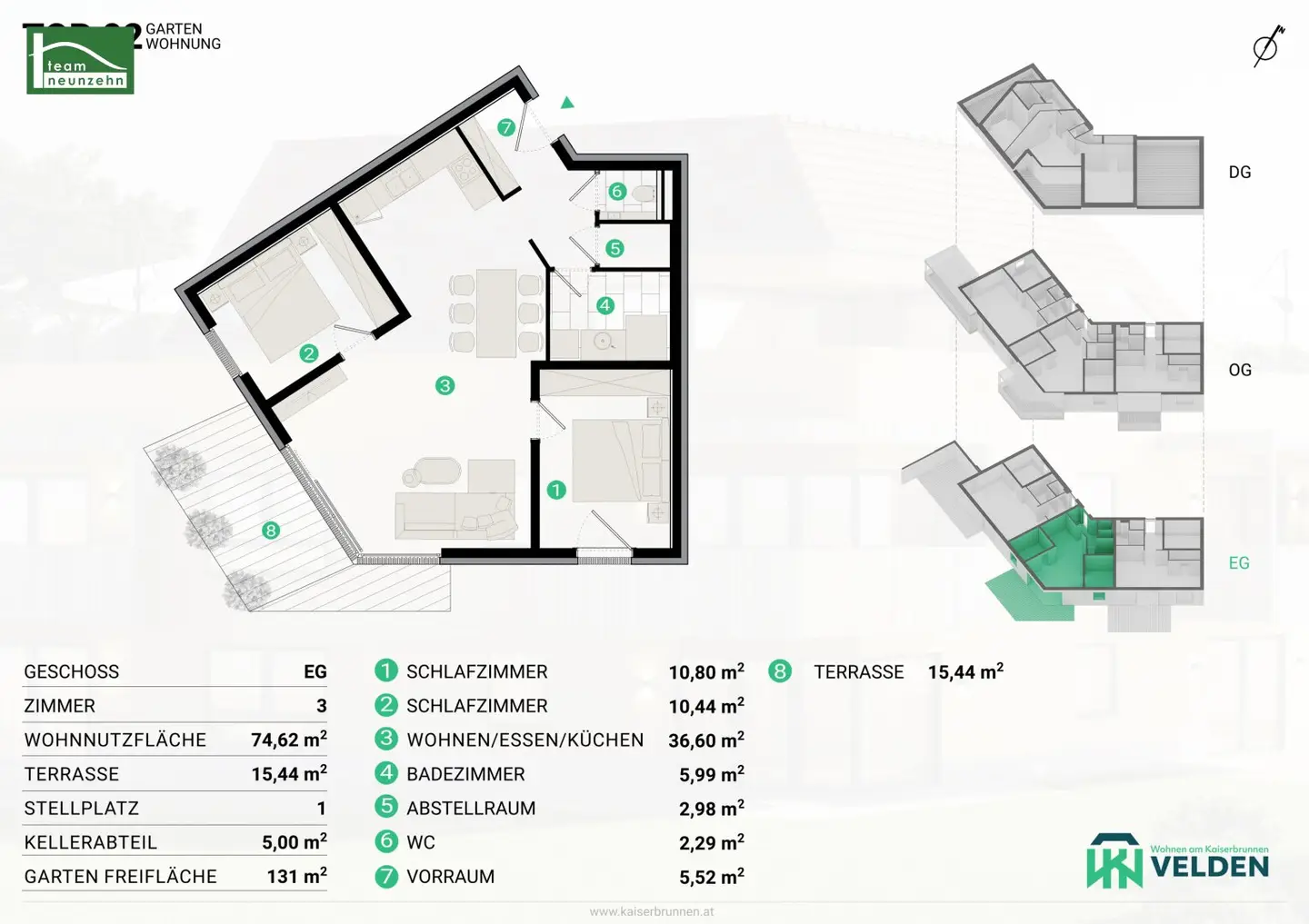 Exklusiv wohnen: Neubau mit Garten, Balkon oder Dachterrasse