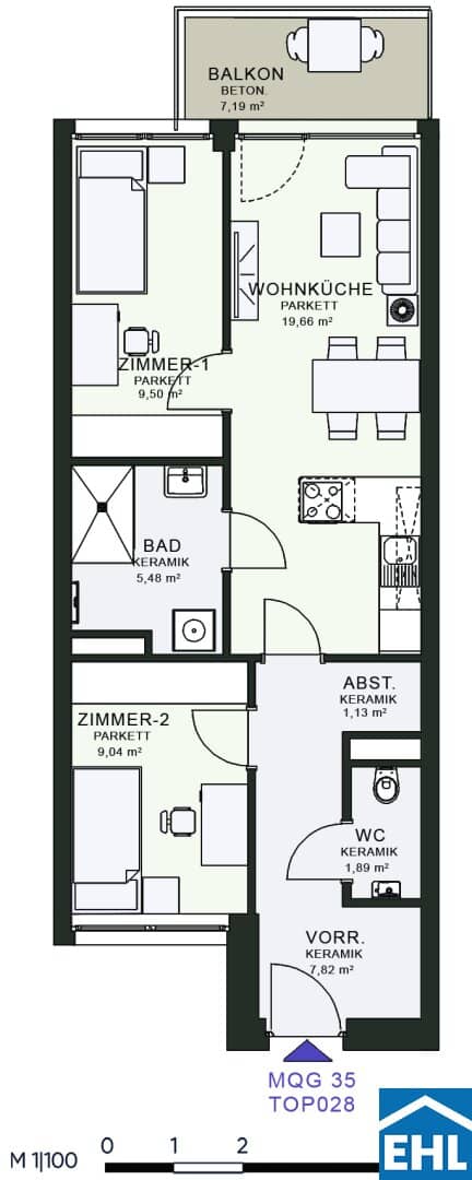 Wohnung im Messequadrant Erstbezug mit Balkon