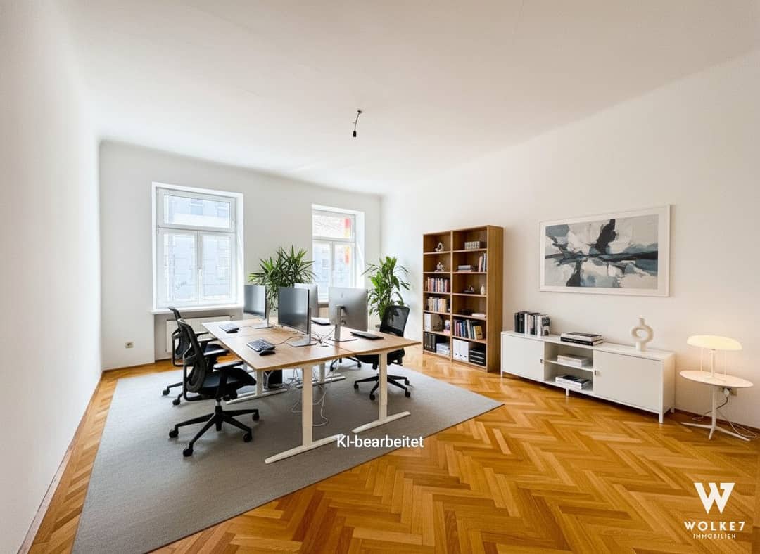 Sonniges Büro mit Parkett und separaten WC-Anlagen vis-a-vis U3 Enkplatz