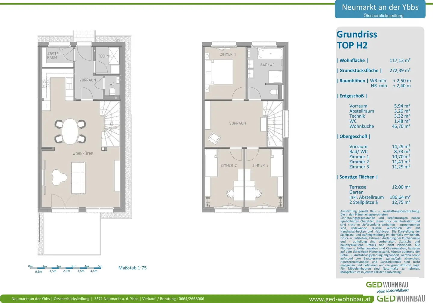 Doppelhaushälfte H2 in Neumarkt, 117m²