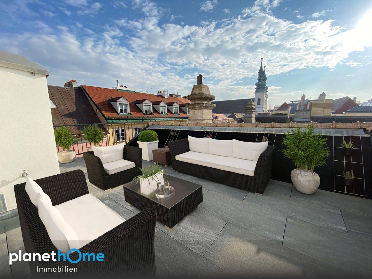 Top floor apartment loft in Vienna roof terrace