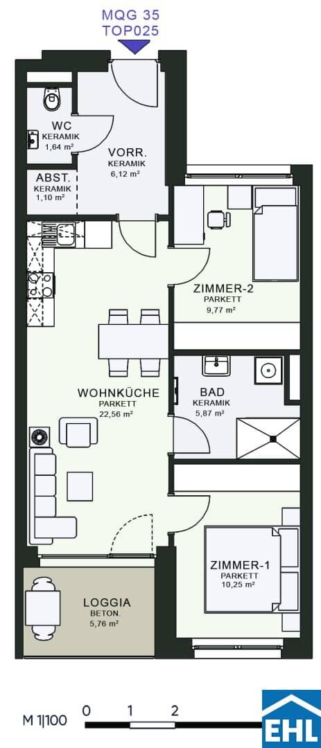 Newly built apartment near the fairgrounds