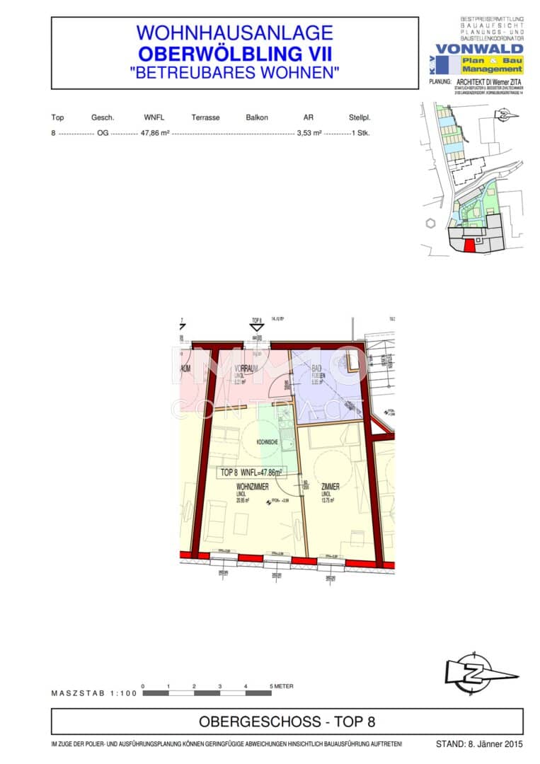 Ground floor apartment with parking space and accessible bathroom