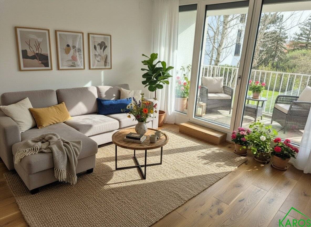 Wohnung with loggia and built in kitchen
