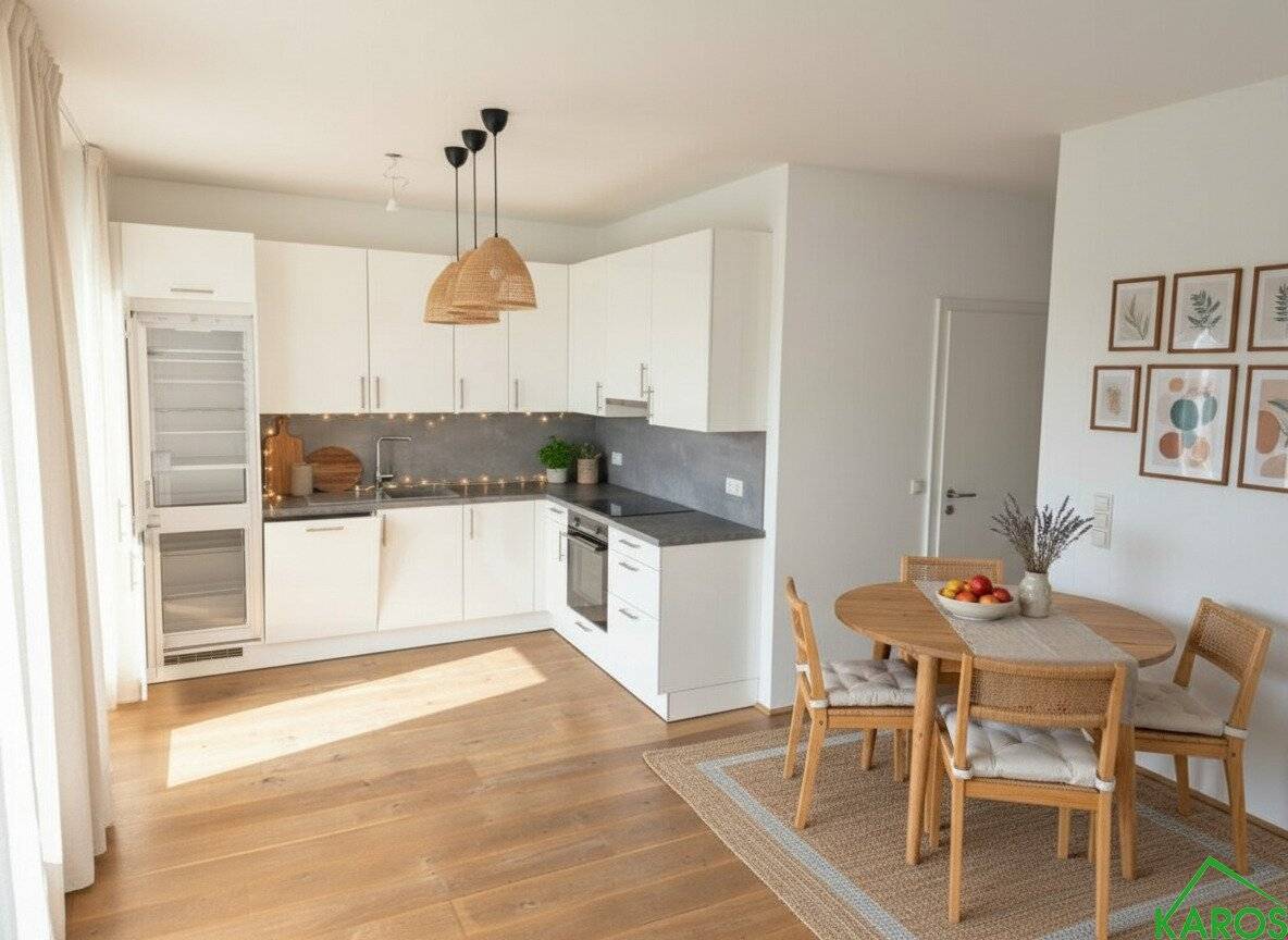 Wohnung with loggia and built in kitchen