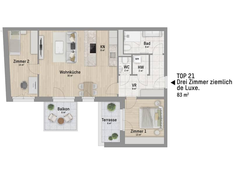 New build apartment near Donau Zentrum