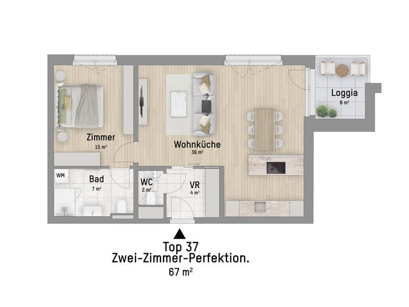 Apartment near Donau Zentrum U1 Kagran loggia