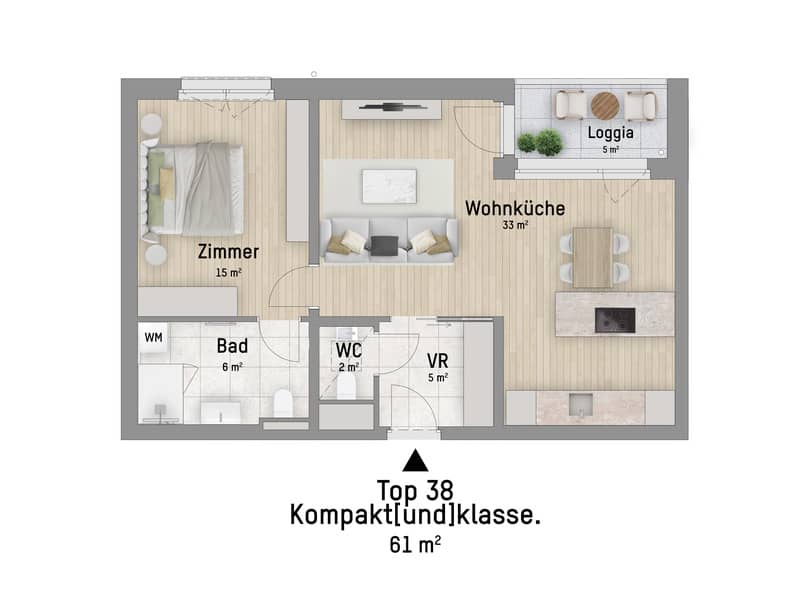 Neubau Wohnung mit Loggia Provisionsfrei