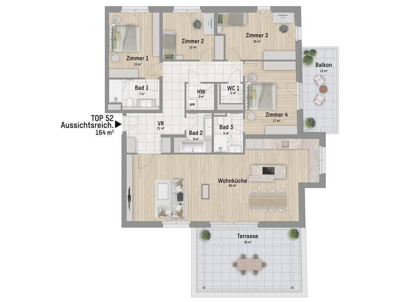 Apartment new build first occupancy near Donau Zentrum