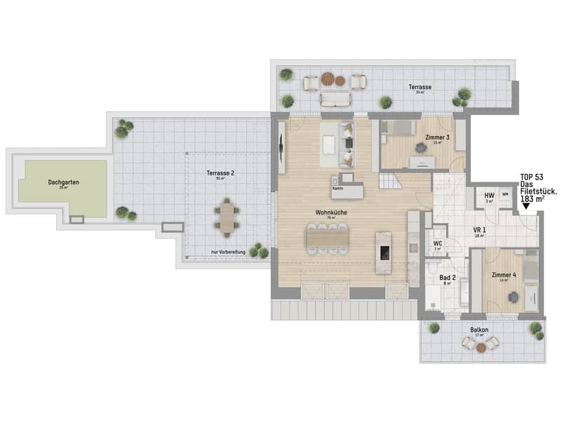 Penthouse nahe Donau Zentrum Erstbezug