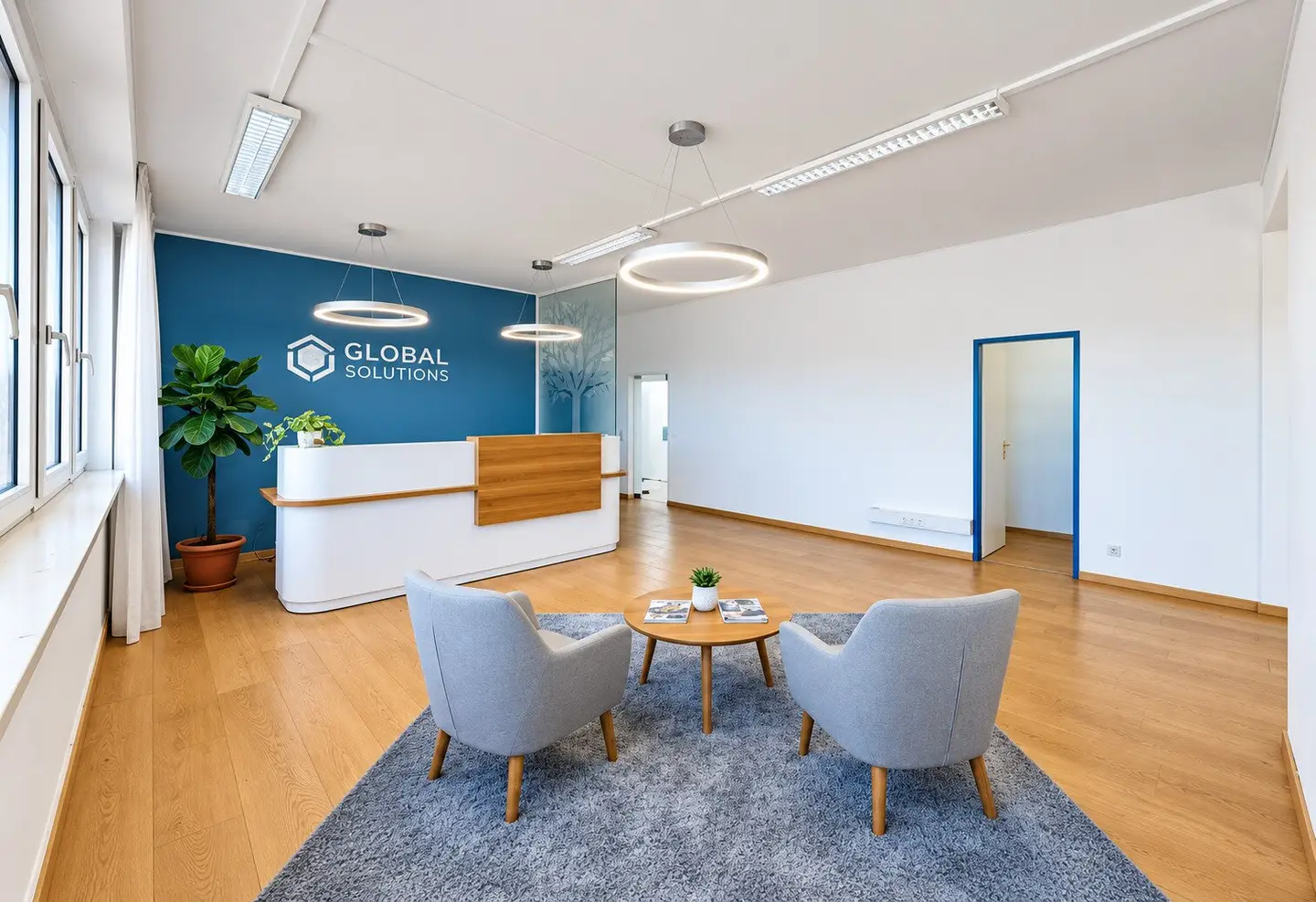Büro in Klagenfurt: Empfang, vier Räume, Teeküche & Lift