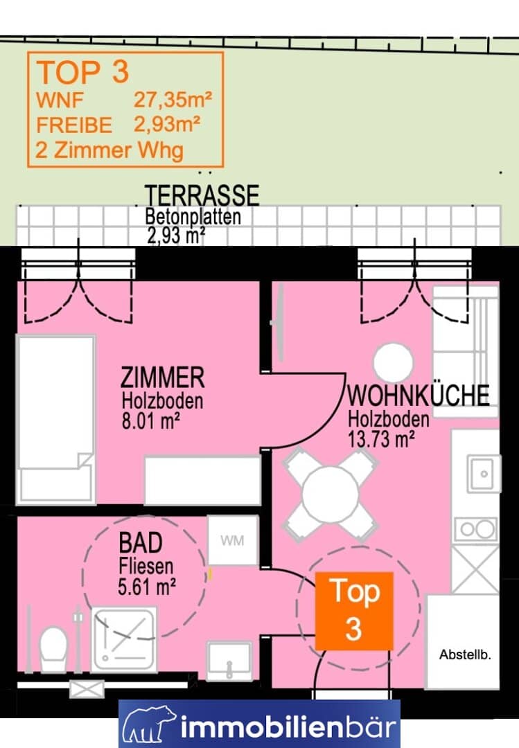Wohnung Neubau Erstbezug Terrasse