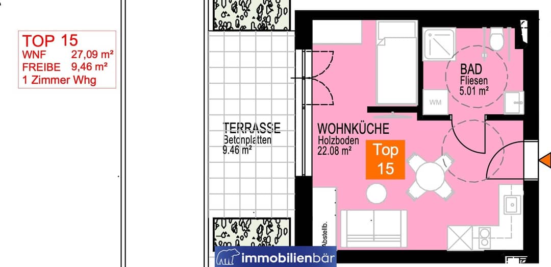 Charmante Dachgeschosswohnung mit Terrasse | Kompakt & modern