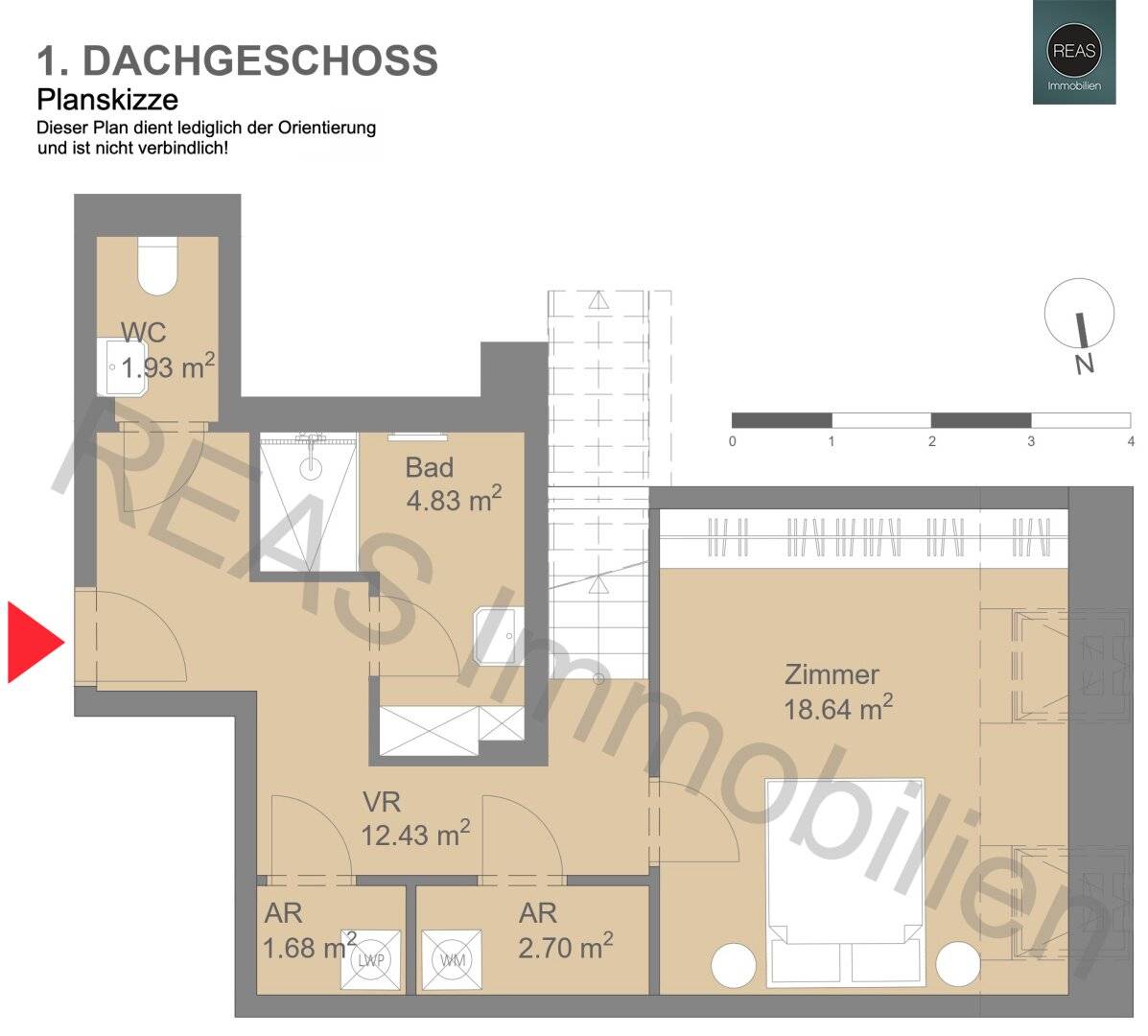 First occupancy maisonette with terrace and panoramic view