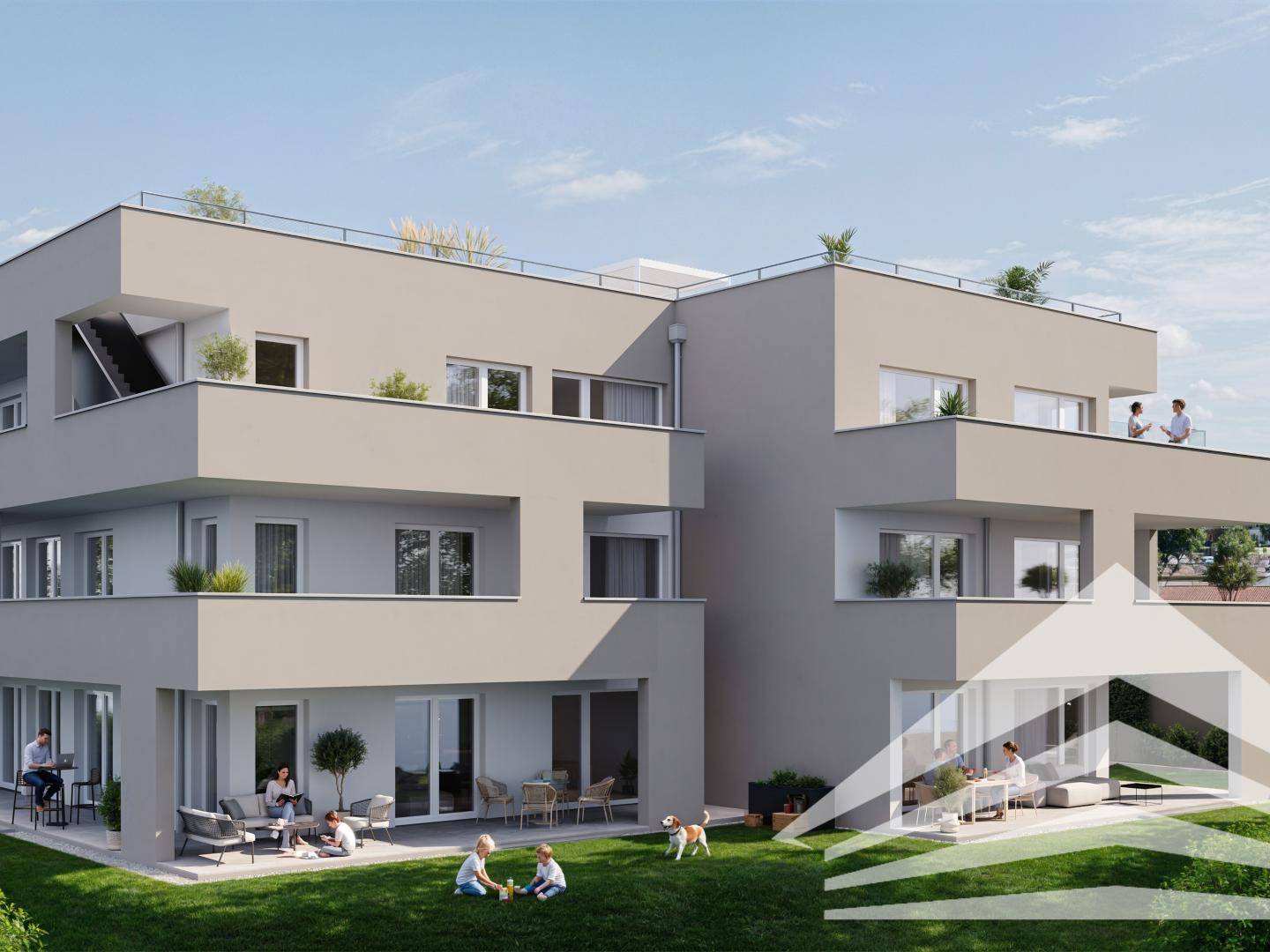Dachgeschosswohnung Neubau Erstbezug mit großem Balkon
