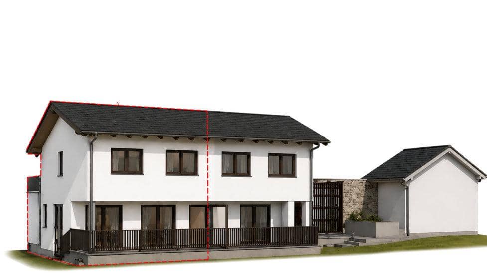 Massivholz-Doppelhaushälfte in Oberhehenfeld
