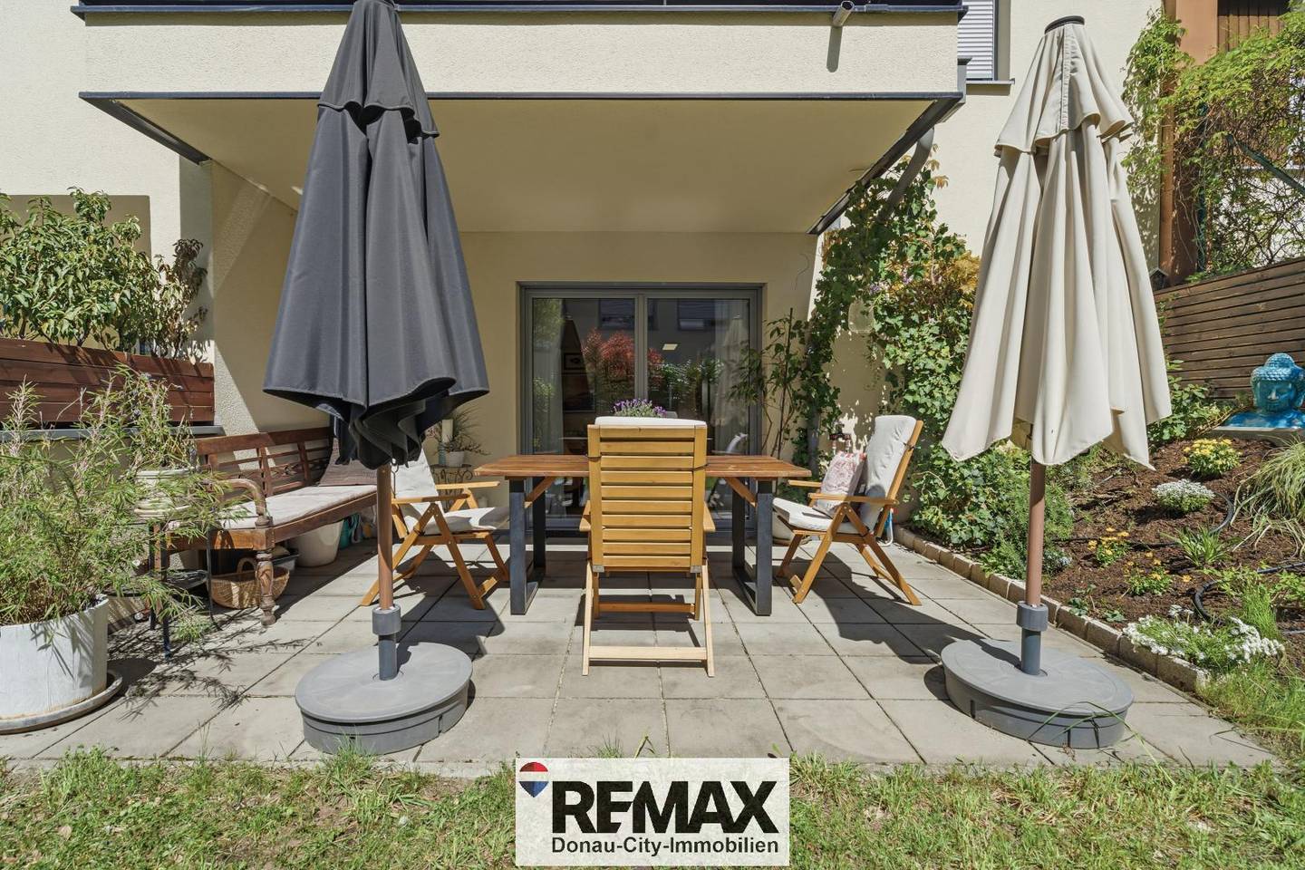 Wohnung with garden and two terraces in quiet location
