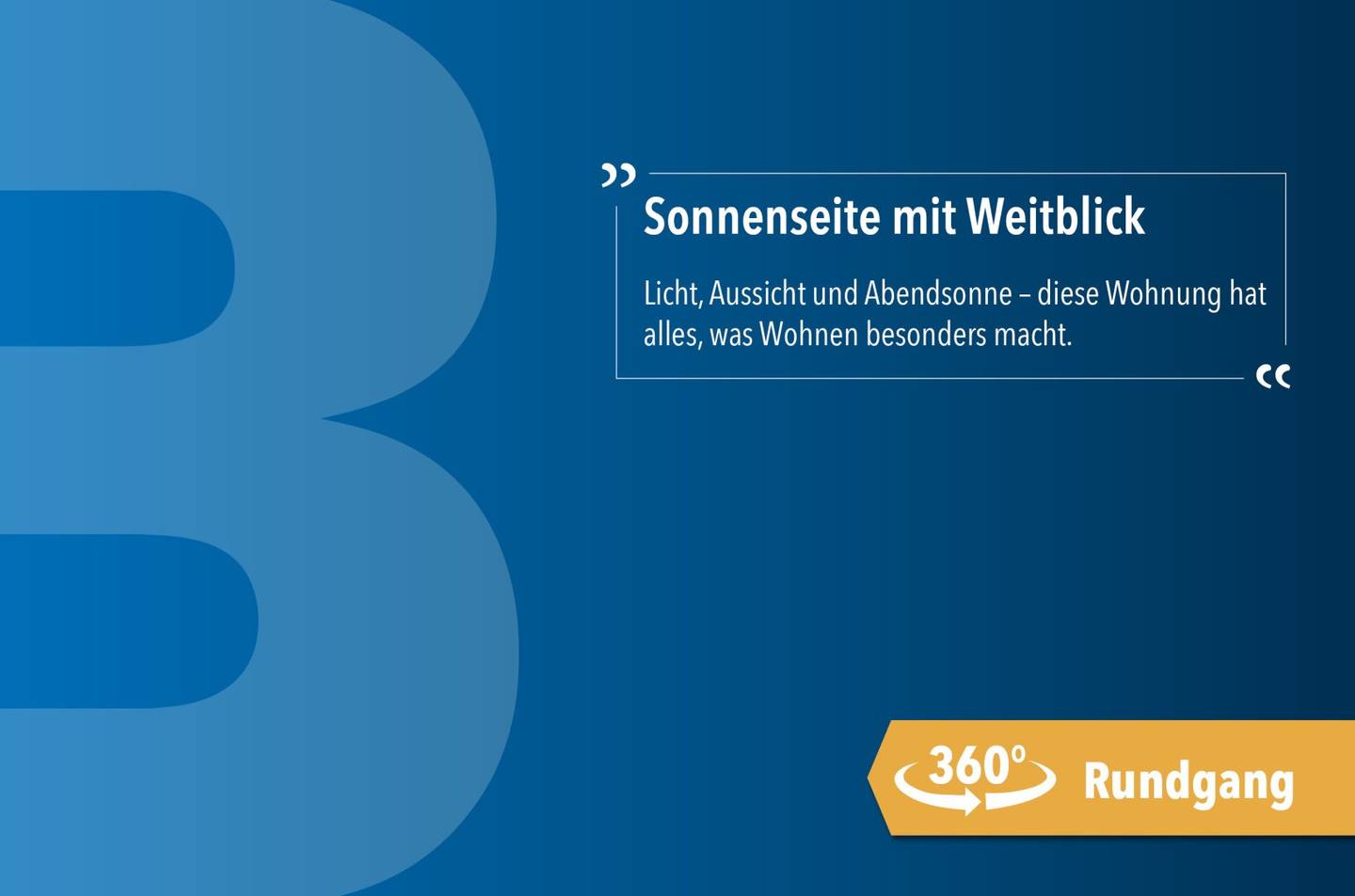 Wohnung mit Westloggia und Garage inklusive