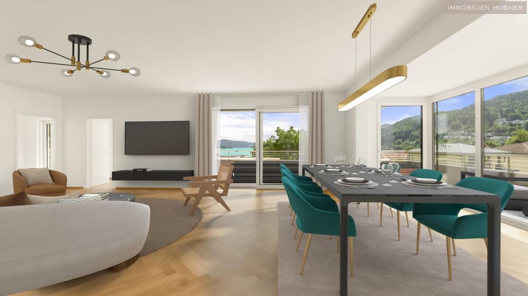 Wohnraum Penthouse Staging (ohne Möbel)