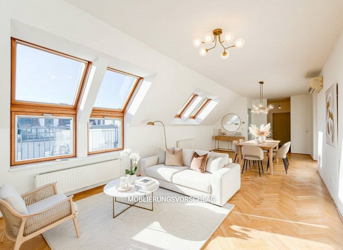 Attic apartment with large terrace