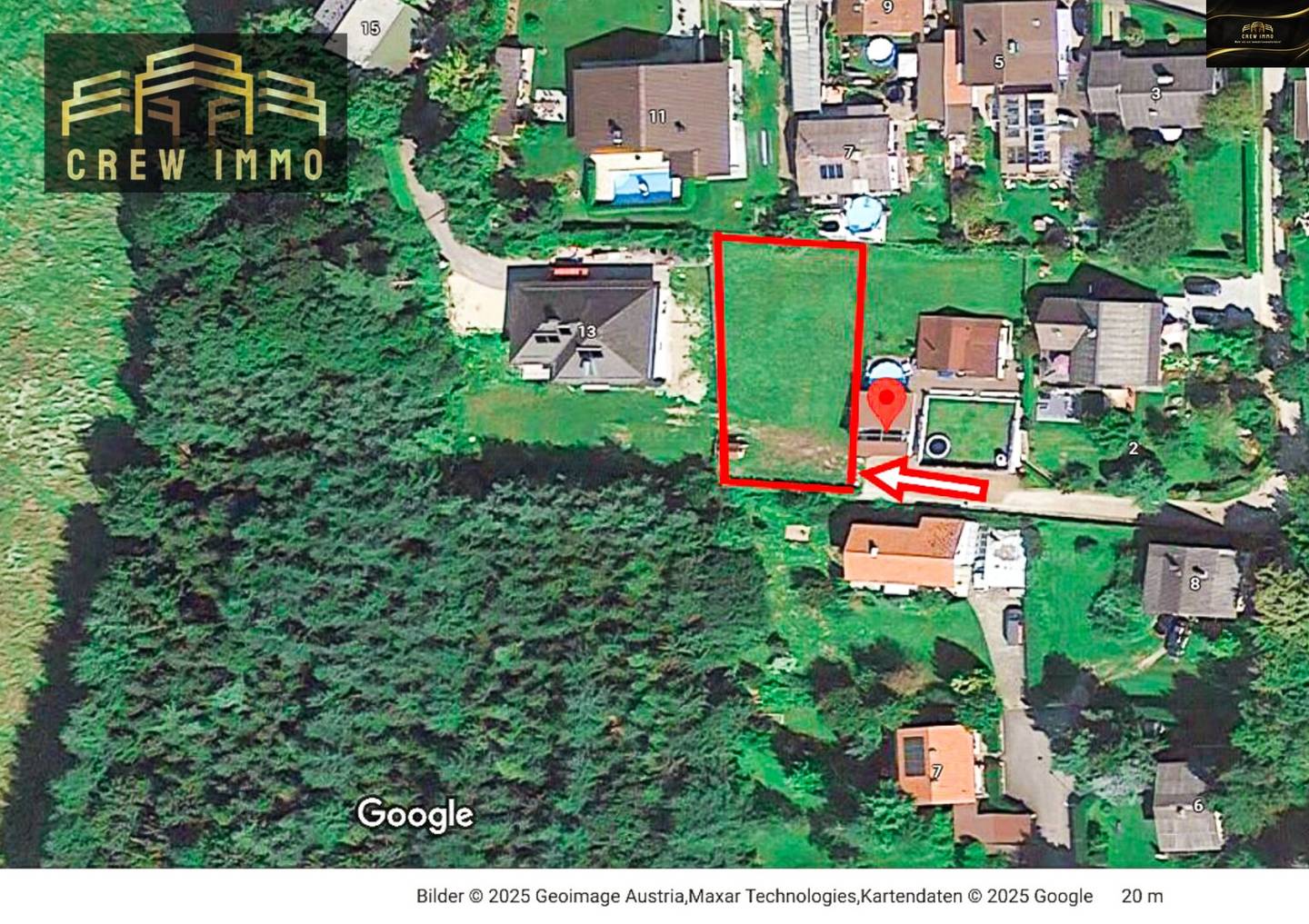 Grundstück in Grafenbach, 698 m², Hanglage mit Aussicht, BW-Gebiet