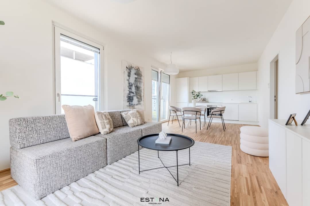 New build apartment with balcony and loggia near the Neue Donau
